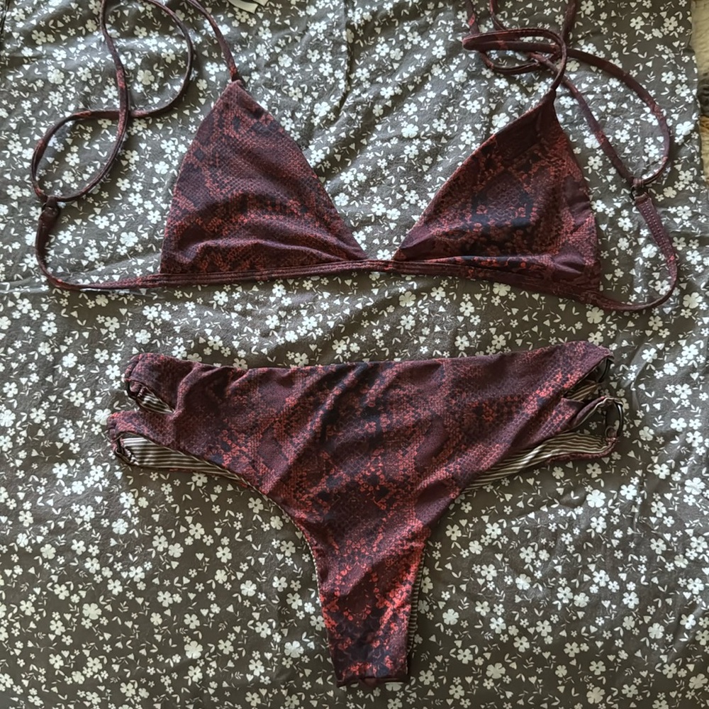 Acacia Swimwear Amber Python Set - image 1